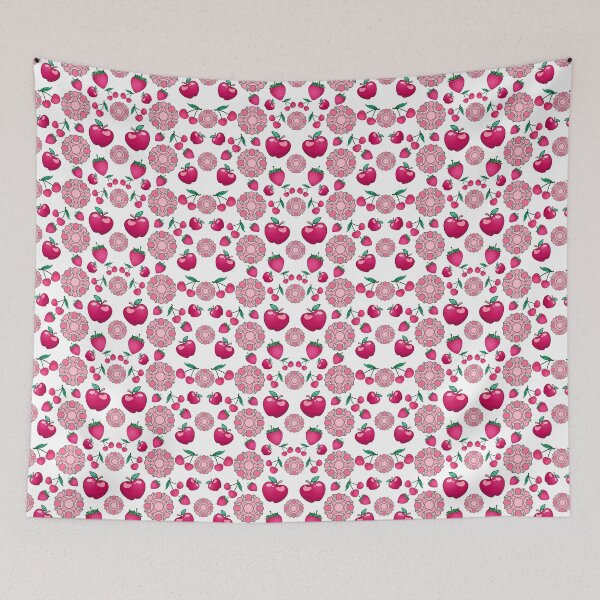 Item preview, The Red Fruits Design in Fabric Seamless Pattern designed and sold by MyMemoriesArts.