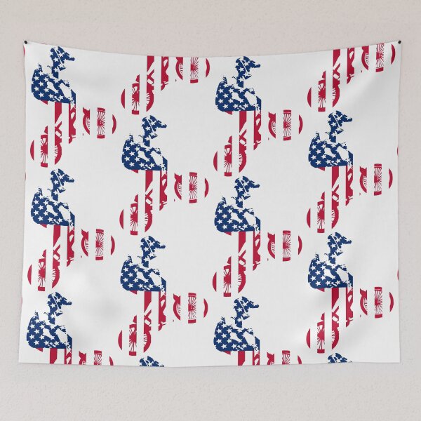 Aperçu de l'œuvre T-shirts de drapeau USA World BMX racing créée et vendue par HayleyAnn79.