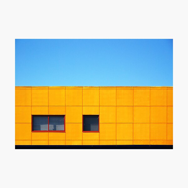 yellow squares, red windows Photographic Print