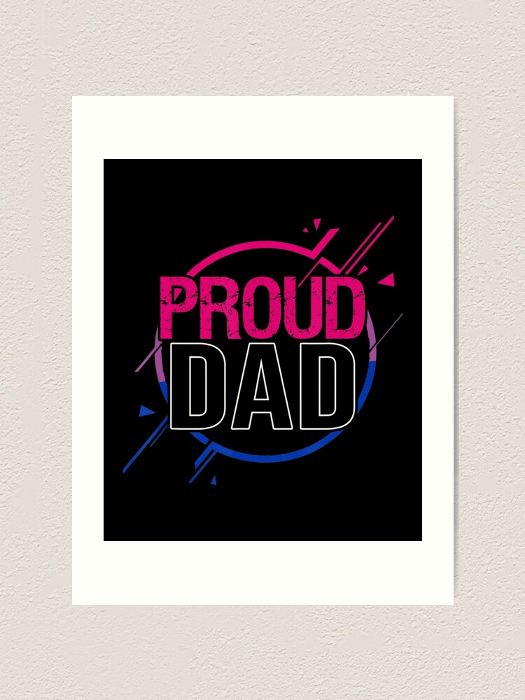 Mens Vintage Lgbt Bi Pride Flag Proud Dad Father Of Bisexual Flag Art