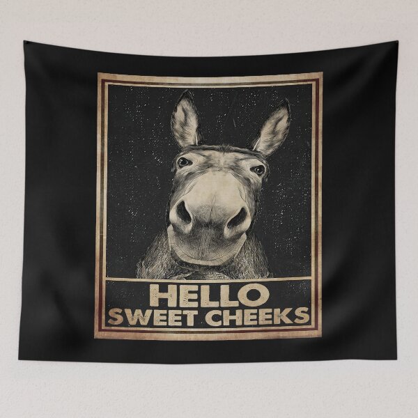 Item preview, Black Hello Sweet Cheeks Donkey designed and sold by JakeGoodwin.