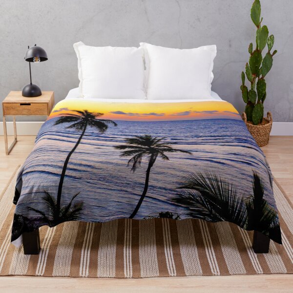 Item preview, WATERSCAPES #10 - Two Coconut Trees Silhouetted in Front of Grey Ocean designed and sold by DEL-Productions.