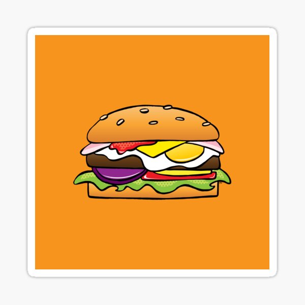 Colorful Burger pop art style, Burger Sticker, pastel cute colors, AI  generated. 24553609 PNG