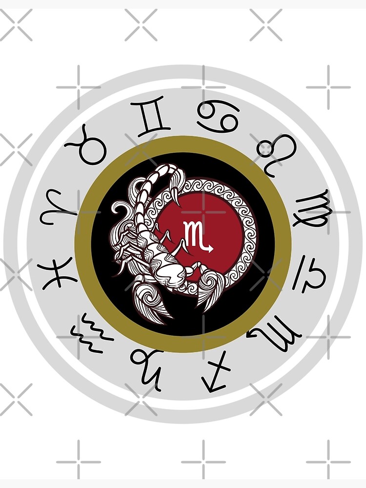 "Elegant zodiac sign design with zodiac color" Poster for Sale by