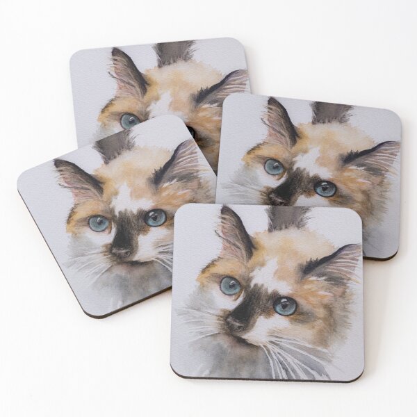 Item preview, Sweet calico watercolor kitty designed and sold by JuniperMT.