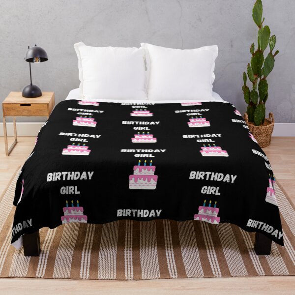 Item preview, Birthday Girl Pink Cake with Candles, white text designed and sold by JRice66.