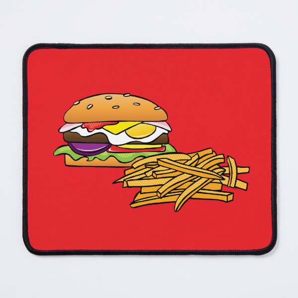 Item preview, Burger and Chips (Fries) on Red designed and sold by FlyingDodo.