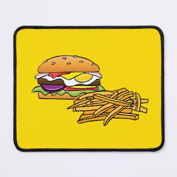 Item preview, Burger and Chips (Fries) on Yellow designed and sold by FlyingDodo.