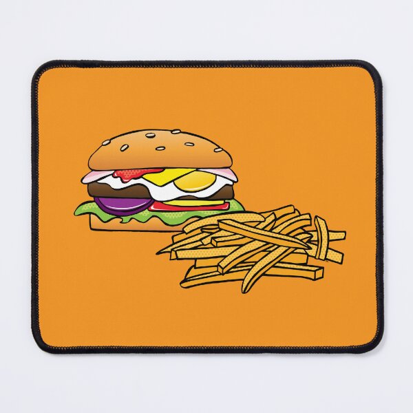Item preview, Burger and Chips (Fries) on Orange designed and sold by FlyingDodo.