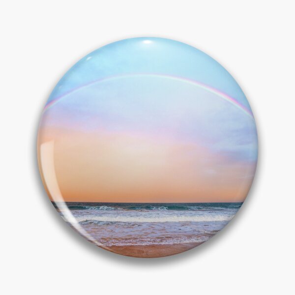 Item preview, WATERSCAPES #12 - Full Double Rainbow Over Blue Surf designed and sold by DEL-Productions.
