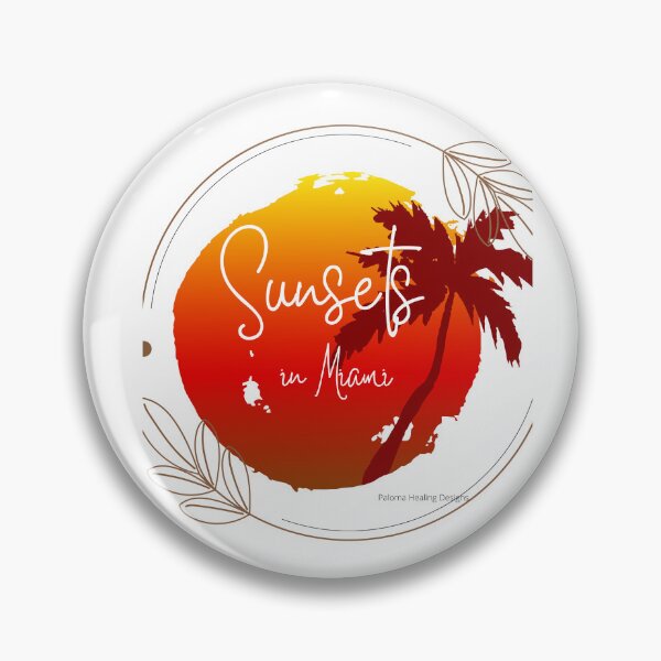 Item preview, Round orange Sunset in Miami designed and sold by PalomaHealing24.