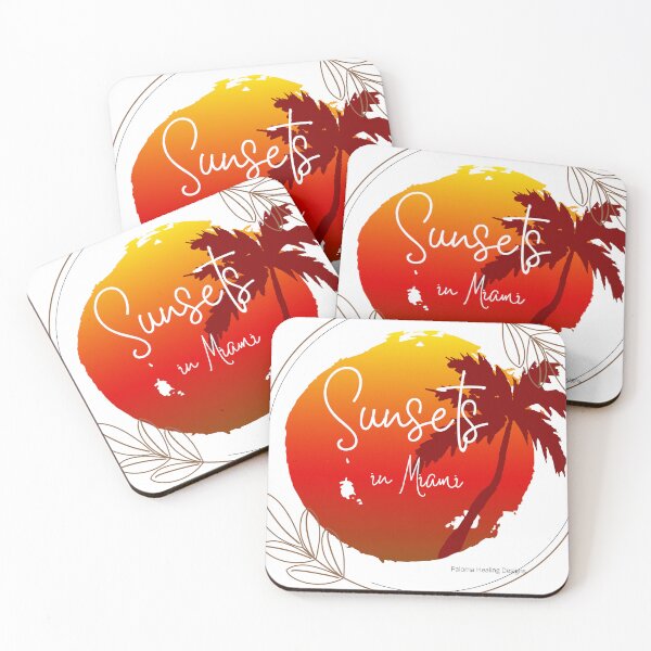 Item preview, Round orange Sunset in Miami designed and sold by PalomaHealing24.