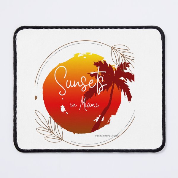 Item preview, Round orange Sunset in Miami designed and sold by PalomaHealing24.