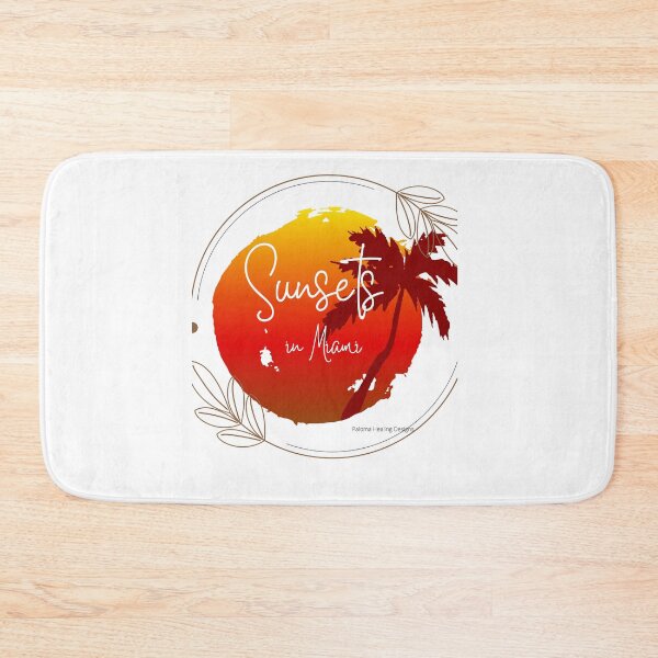 Item preview, Round orange Sunset in Miami designed and sold by PalomaHealing24.