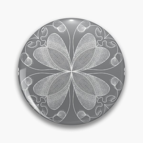Item preview, Gray Azulejo - White on gray floral repeating pattern designed and sold by anaskwi.