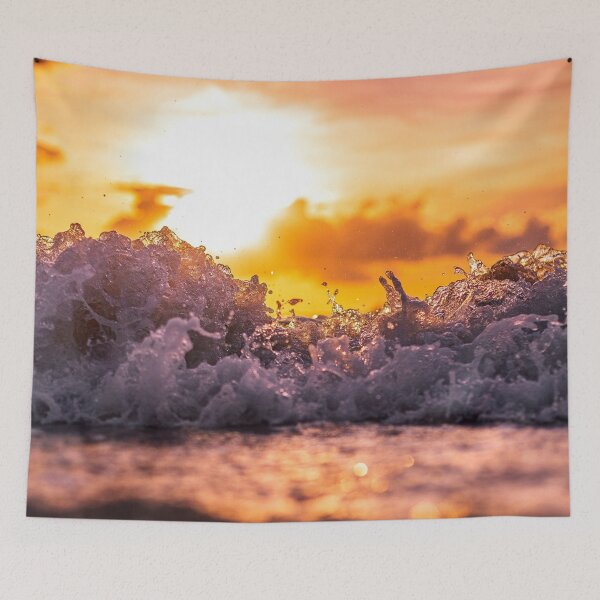 Item preview, WATERSCAPES #14 - Closeup of Frothy Surf at Sunset designed and sold by DEL-Productions.