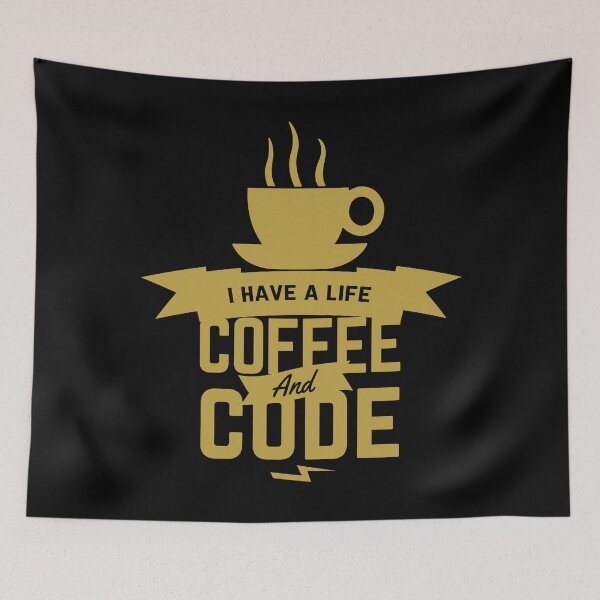Item preview, I Have A Life Code And Coffee designed and sold by JuxNdx.