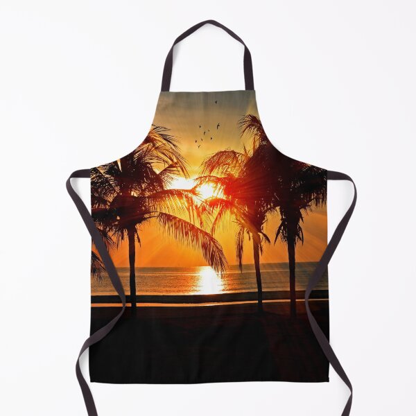 Item preview, WATERSCAPES #15 - Golden Sunrays Though Coconut Trees at Beach designed and sold by DEL-Productions.