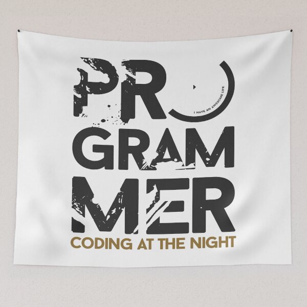 Item preview, Programmer - Coding At The Night designed and sold by JuxNdx.