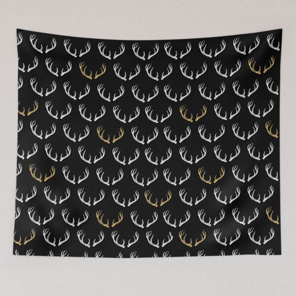 Item preview, Gold Antlers Black designed and sold by inkedinred.