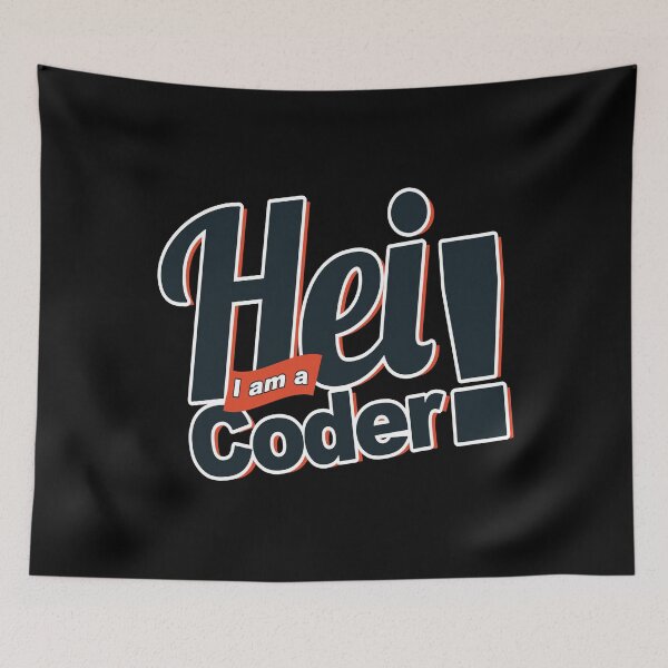 Item preview, Hei I Am A Coder Funny Programmer designed and sold by JuxNdx.