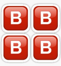 B button emoji sticker pack Sticker