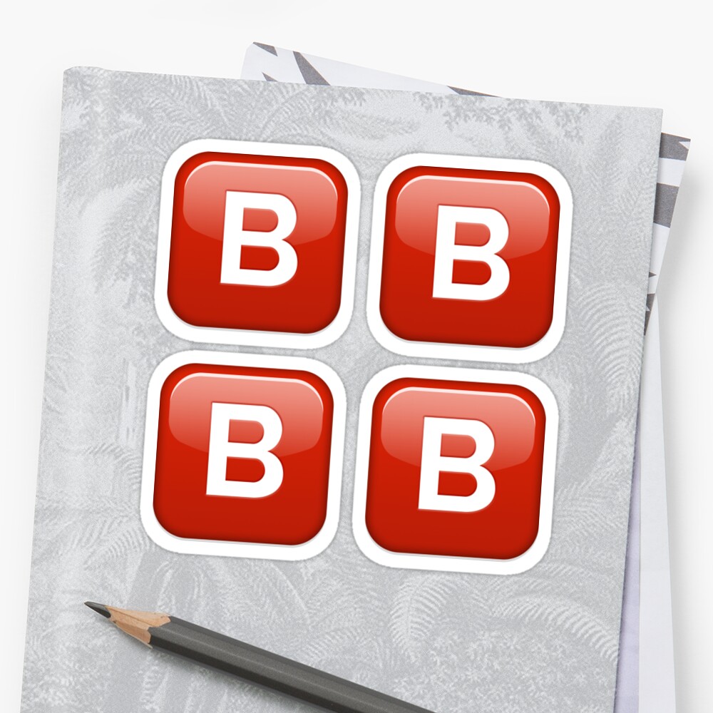 "B Button Emoji Sticker Pack" Sticker By Snibel | Redbubble