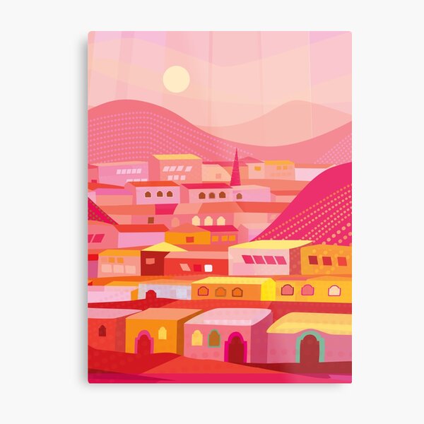 Pueblo at Dusk Metal Print