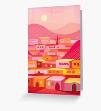 Pueblo at Dusk Greeting Card