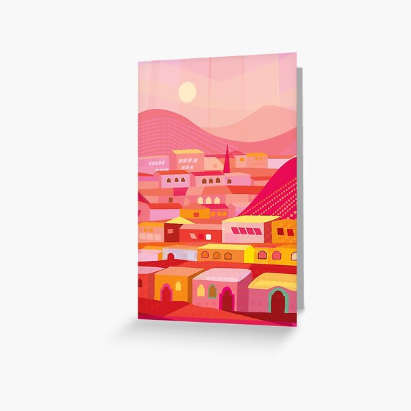 Pueblo at Dusk Greeting Card