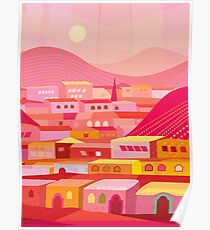 Pueblo at Dusk Poster