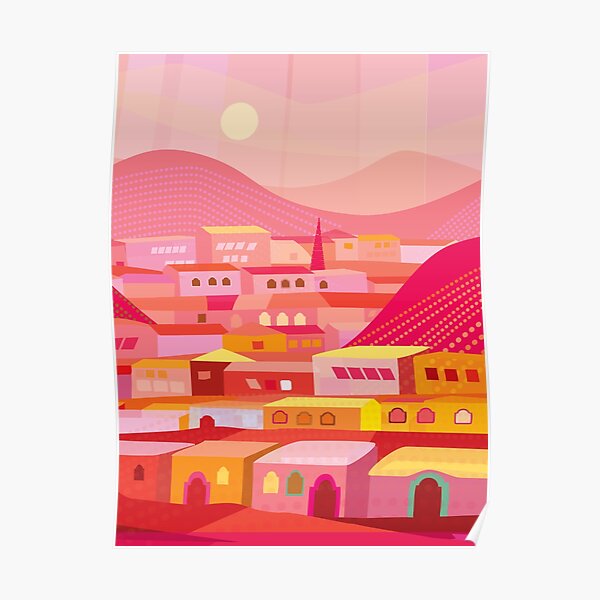 Pueblo at Dusk Poster