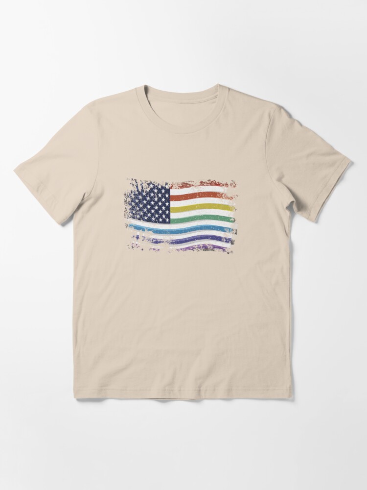 American Flag July 4th Diversity Pride Style Cool Essential T-Shirt for  Sale by peucamposf