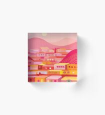 Pueblo at Dusk Acrylic Block