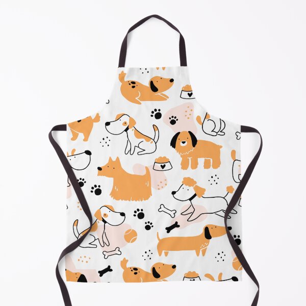 Item preview, Seamless pattern of cute dog puppy symbol, toy, paw, footstep, cartoon, hearts designed and sold by funnynsimple.
