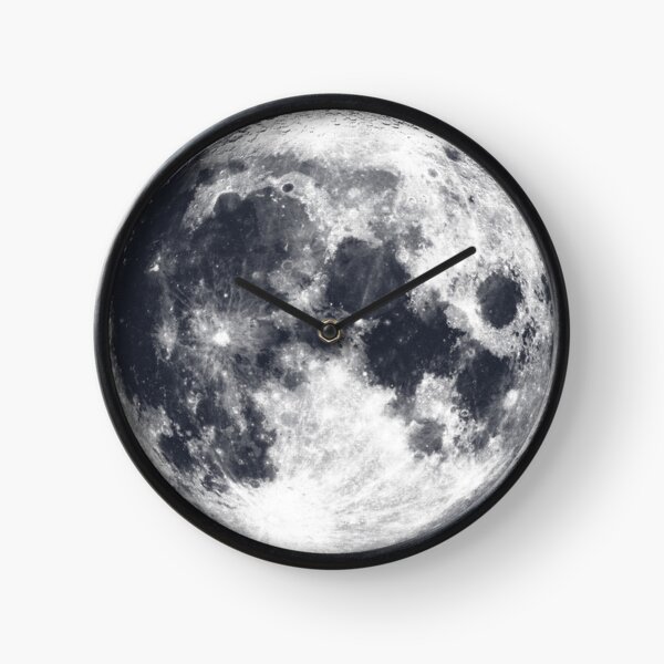 Silver Moon Clock