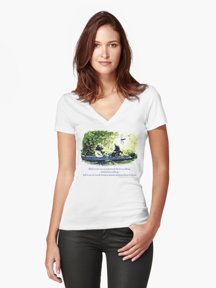 Download "Messing About in Boats" Women's Fitted V-Neck T-Shirt by ...