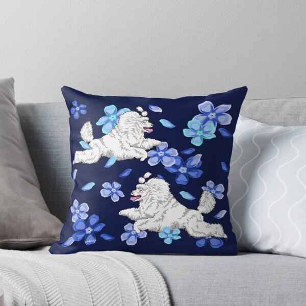 Item preview, Poodle Flower Blue designed and sold by waldogs.