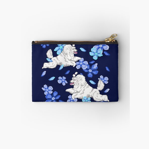 Item preview, Poodle Flower Blue designed and sold by waldogs.
