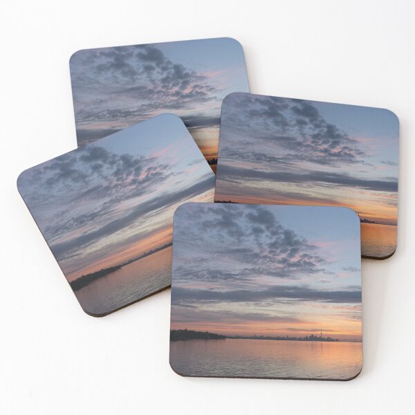 Item preview, Toronto Skyline in Pastel Blue, Pink, Yellow, Orange and Purple designed and sold by Georgia Mizuleva.