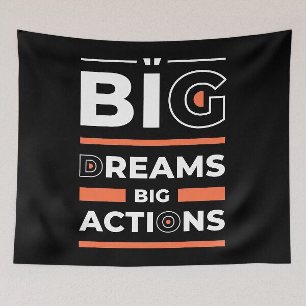 Item preview, Big Dreams Big Actions -  Entrepreneur Inspirational Quote designed and sold by Optix.