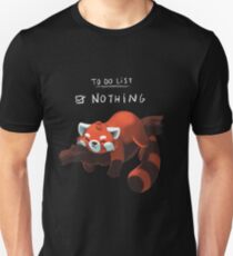 Red Panda - Lazy to do list Unisex T-Shirt