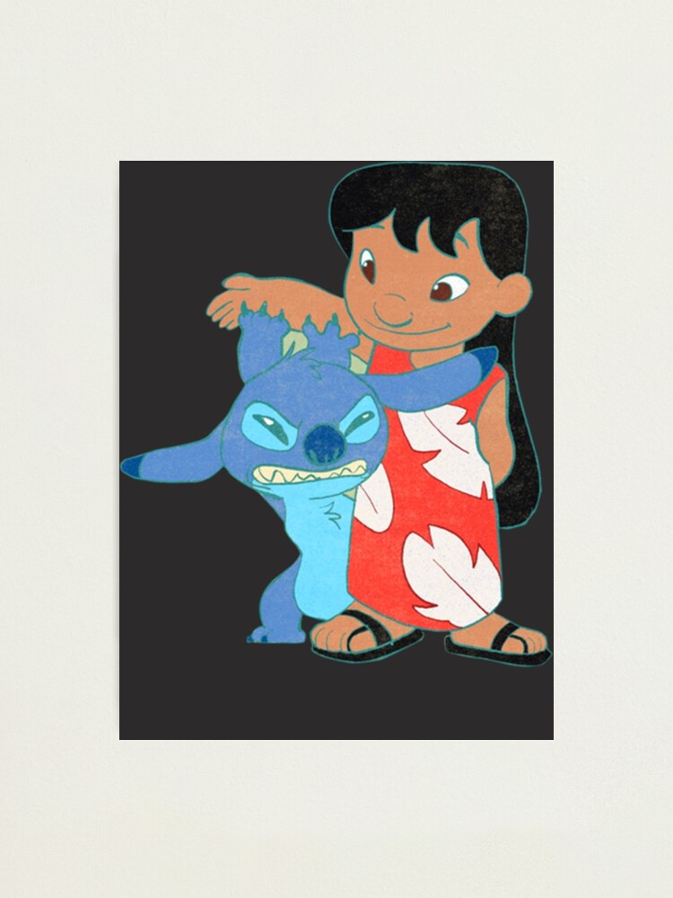 Stitch And Lilo Drawing Photographic Print For Sale By Nehmeroideenerp Redbubble