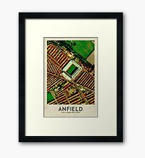 Vintage Football Grounds - Anfield (Liverpool FC) Framed Print
