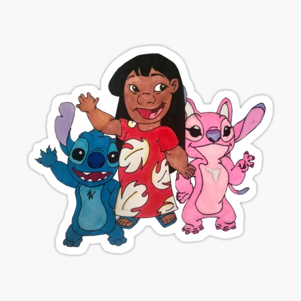 Pink Stitch Stickers for Sale