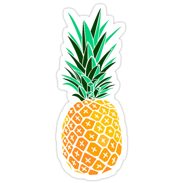 "Artsy Pineapple" Stickers by MarchieMadness | Redbubble