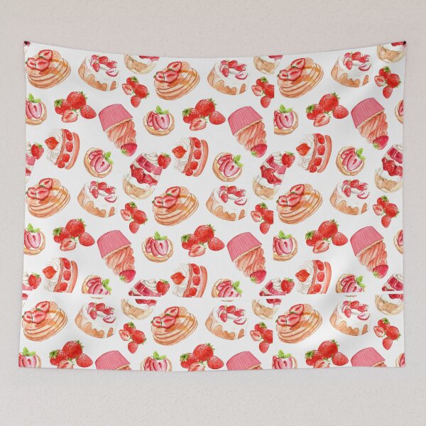 Item preview, Strawberry  Dessert Patterns  designed and sold by Mystic-Roots99.