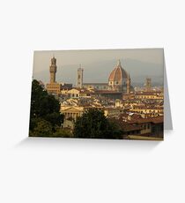 Hot Summer Afternoon in Florence Italy Greeting Card