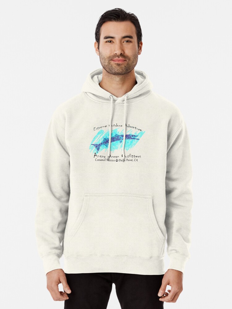 DEEP SEA FISHING BARRACUDA ANGRY OCEAN OUTFITTERS FISH ATLANTIC PACIFIC  CARIBBEAN SEA Pullover Hoodie for Sale by MyHandmadeSigns