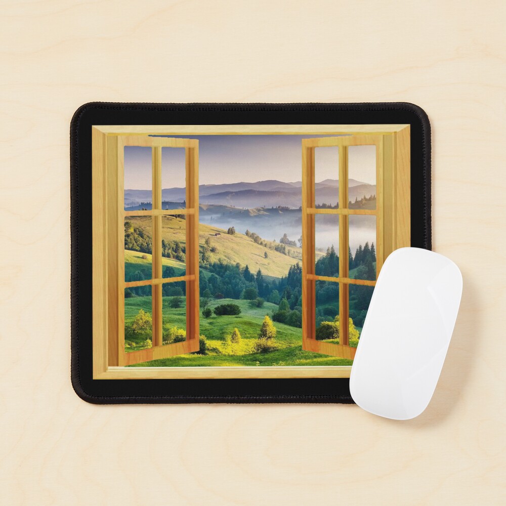 EXTRA WINDOW (Hillside Mountain Scenery) Sticker